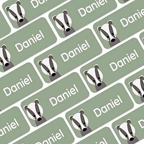 โ Personalized Name Labels for Kids (120) โ Waterproof & Durable Stickers for Clothing, School & Daycare Items - Forest Animals