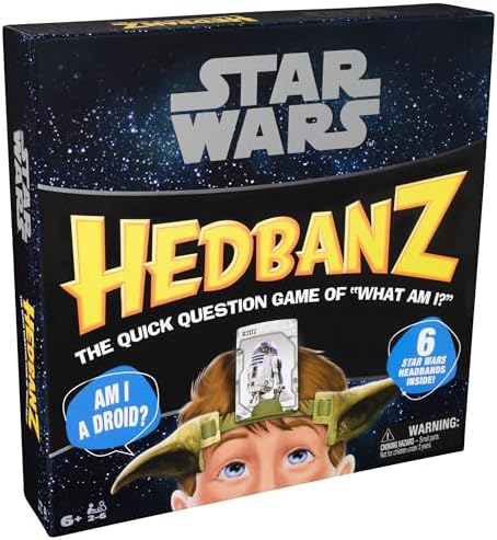 Spin Master Games, Star Wars Hedbanz, Hilarious Picture Guessing Board Game Featuring Classic & Modern Characters, Star Wars Trivia, for Family & Kids, 2-6 Players, for Ages 6 & Up