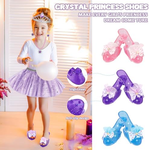 Princess Dress Up Toys & Jewelry Boutique,Girl Role Play Gifts,Kids Toys for 3-6 Years Girl Toddler B-Day Party Favors