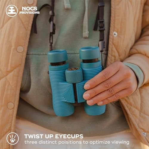 Nocs Provisions Field Issue Compact 8x32 Waterproof Binoculars, Shockproof, Fogproof, 8X Magnification, Bak4 Prism, Multi-Coated Lenses for Adults & Kids, Bird Watching, Hunting & Wildlife Viewing