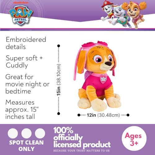 Paw Patrol Skye Kids Bedding Super Soft Plush Cuddle Pillow Buddy, One Size, (Official) Nickelodeon Product By Franco