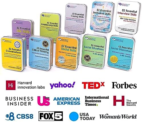 52 Essential Social Dilemmas: Skills for Kids & Teens to Thrive in Middle School - Conversation Cards Created by Teachers & Counselors for Family, Classroom, Counseling, Therapy Game (6-8 Grade)