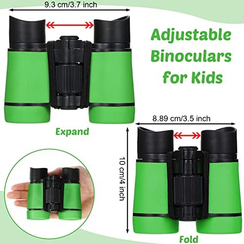 Yunsailing 9 Pack Kid Binoculars Shockproof Mini Compact Binoculars Gifts for 3-12 Years Boys Girls Folding Small Telescope for Kids Bird Watching Camping Outdoor Play, 9 Colors