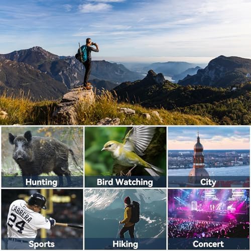 10-30X50 High Powered Zoom Binoculars for Adults - Professional Military HD Binoculars with BAK4 Prism/FMC Lens/Large View/Waterpoof/Low Light Night Vision for Bird Watching, Hunting, Outdoor, Hiking