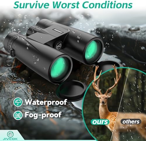 30x52 Binoculars for Adults - HD High Powered Binoculars with Phone Adapter and Tripod, Waterproof & Large View Telescope for Bird Watching, Hunting, Stargazing, Hiking, Travel, Sports