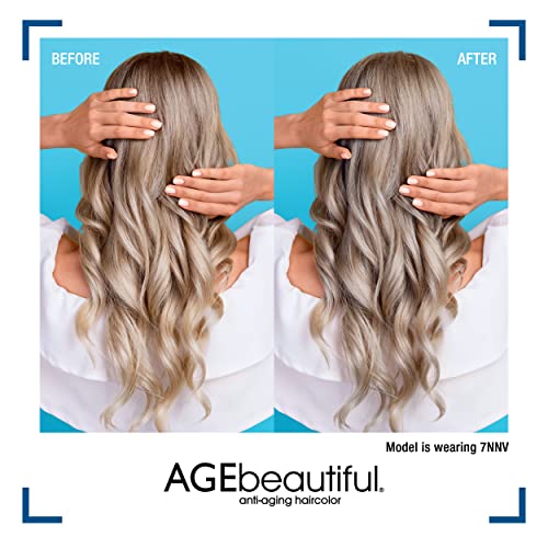 AGE beautiful Permanent Hair Color Dye Liqui Creme | 100% Gray Coverage | Anti-Aging Haircolor | Biotin for Thicker, Fuller Hair | Professional Salon Coloring