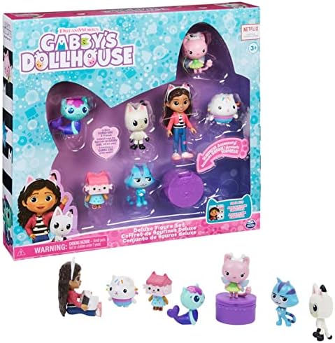 Gabby's Dollhouse, Deluxe Figure Gift Set with 7 Toy Figures and Surprise Accessory, Kids Toys for Ages 3 and up