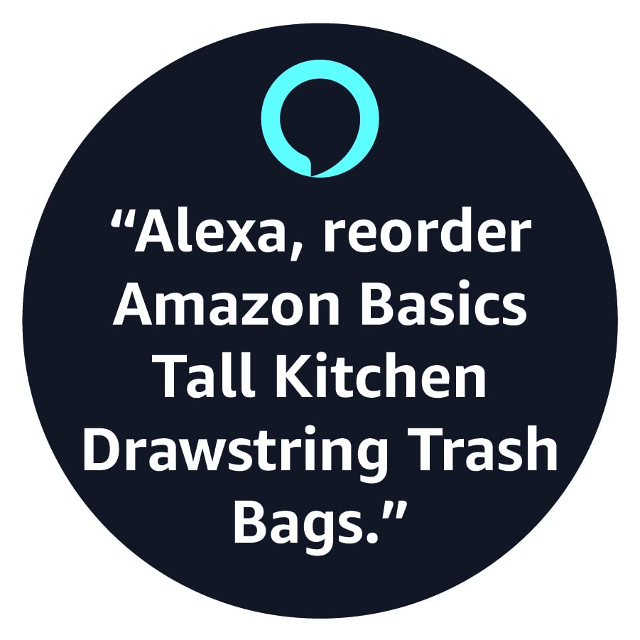 Amazon Basics Trash Bags, Tall Kitchen Drawstring, Unscented, 13 Gallon, 200 Count, Pack of 1