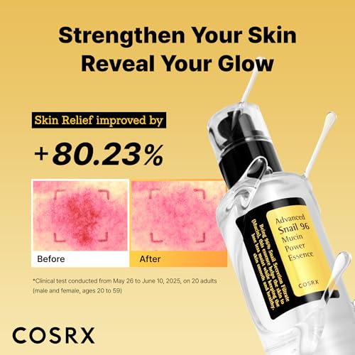 COSRX Snail Mucin 96% Power Repairing Essence 3.38 fl.oz 100ml, Hydrating Serum for Face with Snail Secretion Filtrate for Dull Skin & Fine Lines, Korean Skin Care