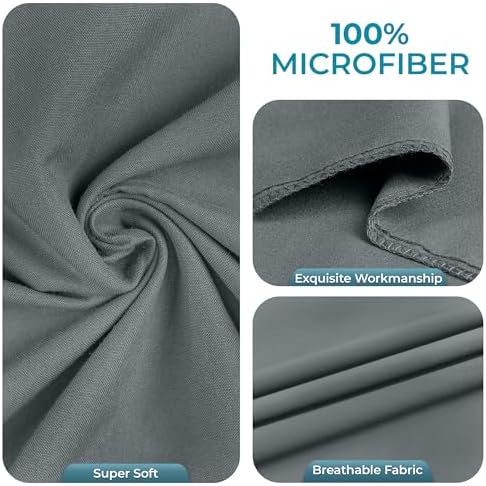 Utopia Bedding Pillow Cases Queen Size 6-Pack – Soft Brushed Microfiber – Envelope Closure – Perfect for Hospitals, Hotels, Guest Rooms – Oeko-TEX Certified, 20x30 Inches (Grey)