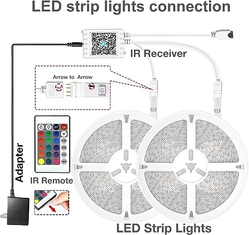 DAYBETTER Led Strip Lights 200 ft (2 Rolls of 100 ft) Ultra Long Smart Light Strips with App Voice Control Remote, RGB Music Sync Color Changing Lights for Bedroom, Kitchen, Party,Home Decoration