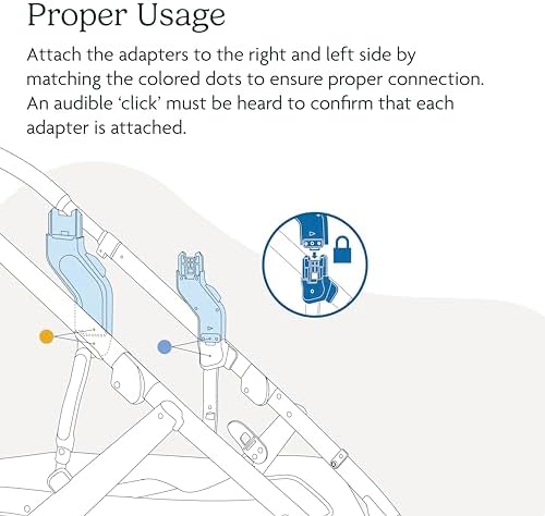 UPPAbaby Upper Adapter for Vista, Vista V2, and Vista V3 Strollers/ Compatible with Bassinet, Toddler Seat, Aria, Mesa V2, or Mesa Max Infant Car Seats / Quick + Secure Attachment / 1 Set