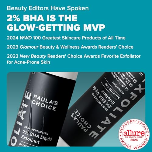 Paula's Choice SKIN PERFECTING 2% BHA Liquid Exfoliant Polish, Salicylic Acid Facial Exfoliator Polish for Enlarged Pores, Wrinkles & Fine Lines, Suitable for Blackhead-Prone Skin, Fragrance-Free