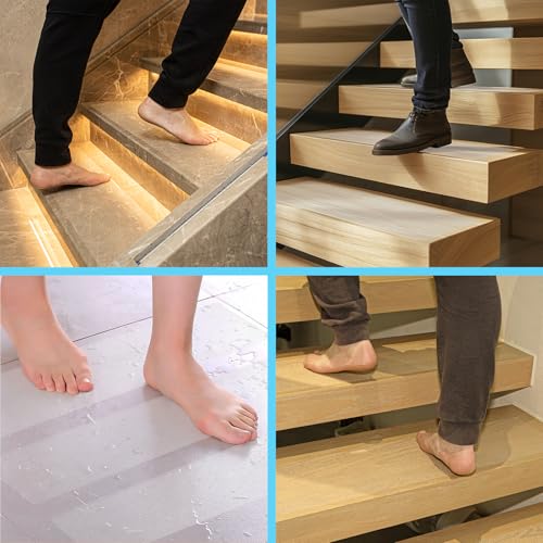 LifeGrip Anti Slip Transparent Anti Slip Tape, 8 inch by 30 feet, Non-Slip Traction Grip Tape to Tubs, Boats, Stairs, Clear, Soft, Comfortable for Bare feet (8" X 30')