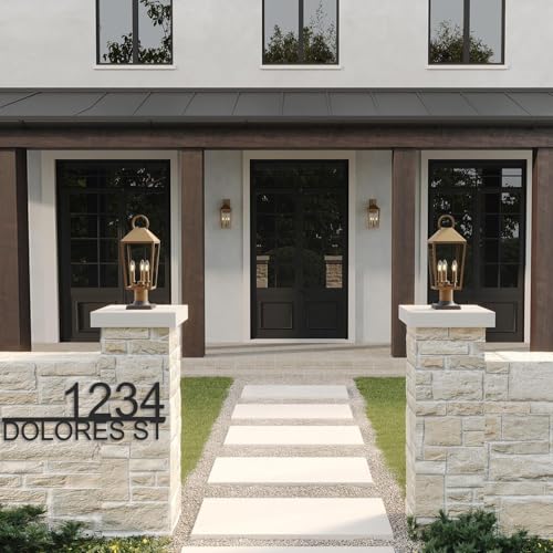 Address Signs for Houses - Personalized House Numbers for Outside - Address Numbers for House - American-Made Metal Steel House Numbers