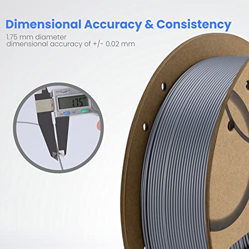 ELEGOO PLA Filament 1.75mm Bundle 4KG, 3D Printer Filament Bulk Dimensional Accuracy +/- 0.02mm, 4 Pack 1kg Cardboard Spool(2.2lbs) Fits for Most FDM 3D Printers(Black, White, Gray, Translucent)