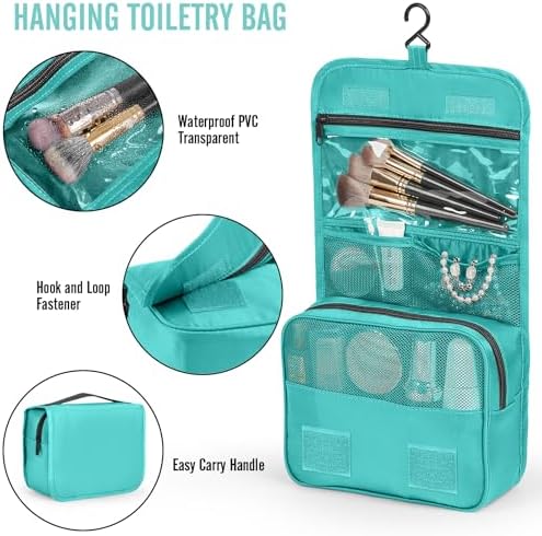 Veken 8 Set Packing Cubes for Kids & Toddler, Airplane Travel Essentials, Beach Vacation & Road Trip Suitcase Organizer Bags Set for Luggage, with Hanging Toiletry & Shoe Bag