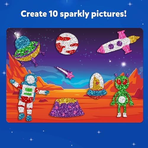 Skillmatics Foil Fun - Space, No Mess Art for Kids, Craft Kits & Supplies, DIY Creative Activity, Travel Toys, Gifts for Boys & Girls Ages 4, 5, 6, 7, 8, 9