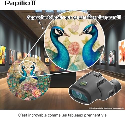 Pentax Papilio II 6.5x21 Binoculars (Gray) suitable for watching objects both close-up and far away