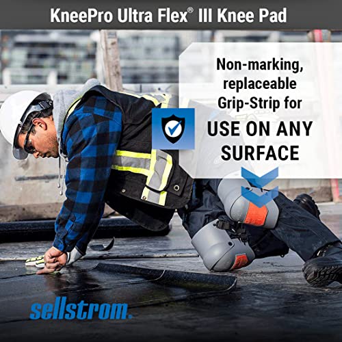 Sellstrom Ultra Flex III KneePro Professional Knee Pads for Men & Women with Triple-Layer Foam Cushioning, Heavy Duty Outer Shell, Speed Clips - for Construction Work, Gardening, Roofing, Flooring