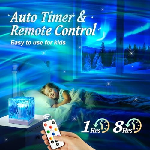 Northern Lights Projector Gifts for Women Gifts for Teenage Girls Boy, 18 Colors Galaxy Projector for Bedroom Lights, Remote Night Light for Kids, Cute Room Decor Aesthetic, Cool Stuff Teen Girl Gifts
