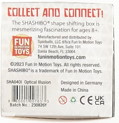 Shashibo Shape Shifting Box - STEM Magnetic Fidget Cube That Transforms Into Over 70 Shapes, Download Fun in Motion Toys Mobile App (Optical Ilusion)