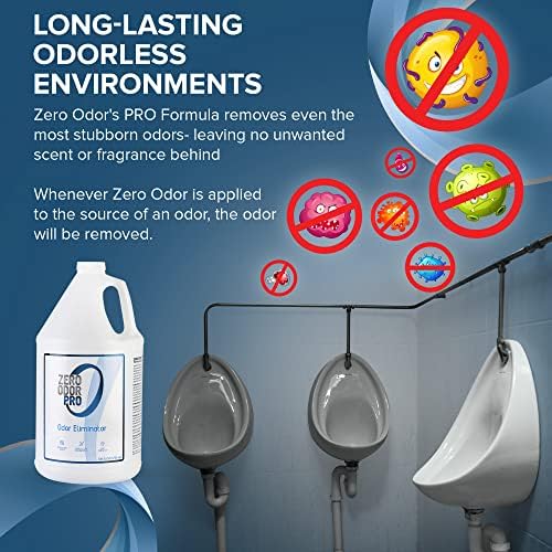 Zero Odor Pro - Commercial Strength Odor Eliminator & Neutralizer, Air Freshener, Room Deodorizer - Strongest Odor Eliminator Trigger Spray, 128oz Refill