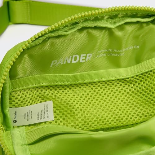 Pander Two Way Zipper Fanny Pack Nylon Everywhere Belt Bag for Women, Water Repellent Waist Packs, Crossbody Bags with Adjustable Strap(Grape Green).