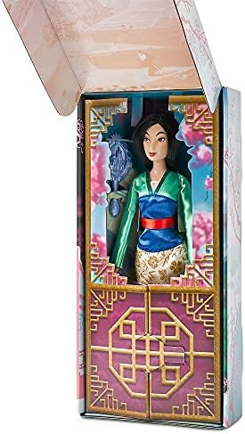 Disney Store Girl's Disney Princess Classic Doll (Mulan), 11 Inches, Includes Brush with Molded Details, Fully Posable Toy in Classic Outfit - Disney Princess Toys