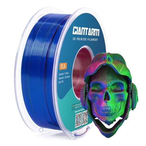 GIANTARM Tri-Colors Silk Pla Filament, 3D Printer Filament 1.75mm +/-0.02mm, 1Kg (2.2lbs) Spool, Vacuum Packaging (Red+Blue+Green)