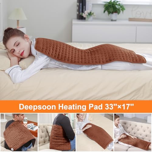 Heating Pad,Electric Heating Pads for Back,Hot Heated Pad for Abdomen,Shoulder,Knee,Multiple Temp and Auto Shut Off