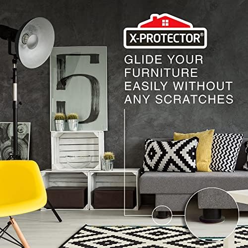 Felt Furniture Sliders for Hardwood Floors X-PROTECTOR 8 PCS 4 3/4” - Furniture Slider with Unique Design - Heavy-Duty Furniture Movers for Hard Surfaces - Felt Sliders - Move Your Furniture Easily!