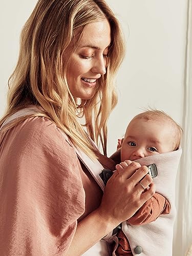 BabyBjörn Baby Carrier Mini, 3D Jersey, Light Beige | Newborn Carrier (7-25 lbs), Ergonomic, Easy-to-Use