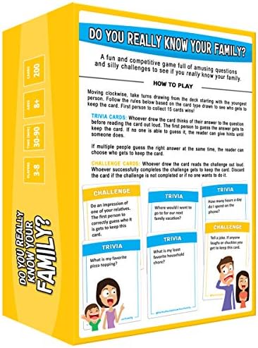 Do You Really Know Your Family? A Fun Family Game Filled with Conversation Starters and Challenges - Great for Kids, Teens and Adults