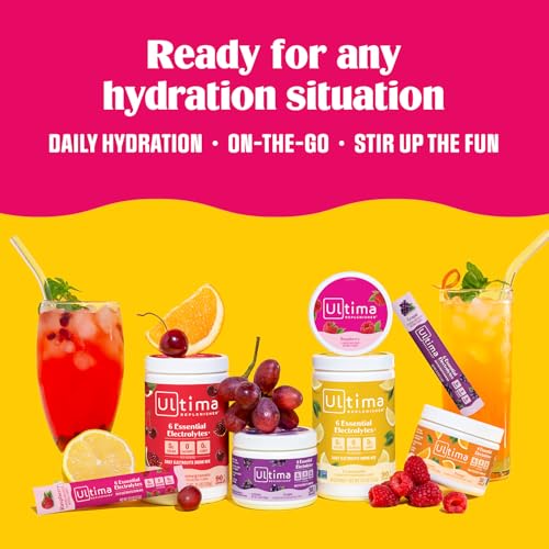 Ultima Replenisher Daily Electrolyte Powder Drink Mix – Sugar Free – Original Variety, 20 Stickpacks – Hydration Packets with 6 Electrolytes and Minerals – Keto Friendly, Vegan, Non-GMO