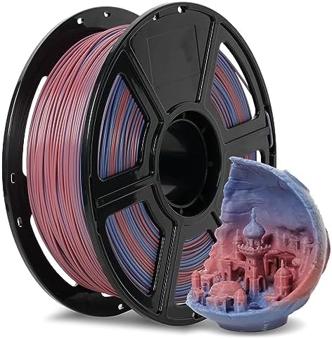 FLASHFORGE PLA Filament 1.75mm +/- 0.02mm Blue to Pink Gradient, Smooth Color-Changing 3D Printer Filament 1kg (2.2lbs) Spool, 3D Printing Filament Easy to Use and Fits for Most FDM 3D Printers