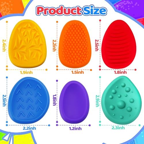 Sensory Fidget Toys for Kids Adults 24 PC Silicone Worry Stone Travel Toy for Autism ADHD Teens Calm Down Quiet Anxiety Fidgets for Classroom Stress Toy Christmas Stocking Stuffer Gift for Kid (24PC)
