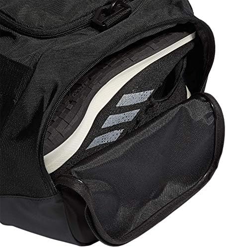 adidas Unisex Defender 4.0 Gym Duffel Bag for Men and Women, Black/Silver Metallic, Small (38L)