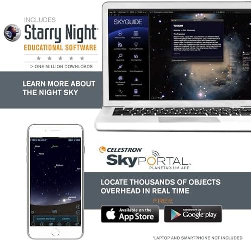 Celestron Travel Scope 70 Portable Refractor Telescope – 70mm Aperture, Fully-Coated Glass Optics – Includes Tripod, Backpack & Software – Ideal for Beginners & Travel