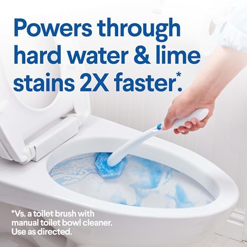 Clorox Original Toilet Cleaning System - ToiletWand, Storage Caddy and 16 Refill Heads, Dorm Room Essentials,