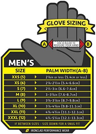 Ironclad General Utility Work Gloves GUG, All-Purpose, Performance Fit, Durable, Machine Washable (1 Pair) Black