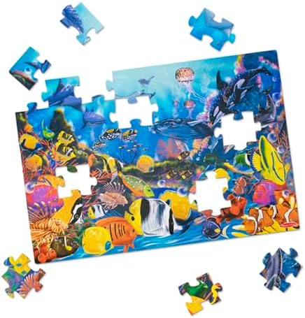 Melissa & Doug Underwater Ocean Floor Puzzle (48 pcs, 2 x 3 feet) - FSC Certified