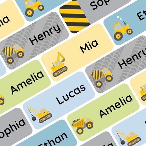 – Personalized Name Labels for Kids (120) – Waterproof & Durable Stickers for Clothing, School & Daycare Items - Heavy Duty Vehicles