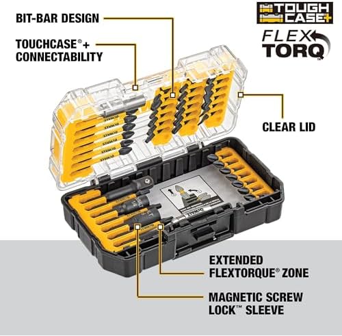 DEWALT Screwdriver Bit Set, Impact Ready, FlexTorq, 40-Piece (DWA2T40IR)