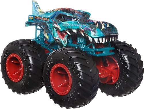 Hot Wheels Monster Trucks, 1:64 Scale Toy Monster Trucks, Set of 4, Giant Wheels, Favorite Characters and Cool Designs