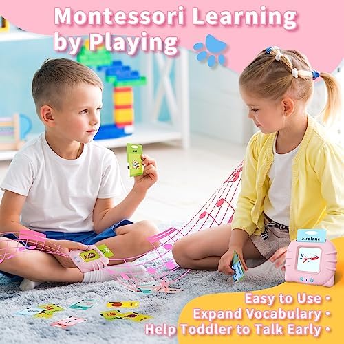 Toddler Toys Talking Flash Cards for 1 2 3 4 5 6 Year Old Boys and Girls, Autism Sensory Toys for Autistic Children, Learning Educational Montessori Speech Therapy 248 Sight Words Kids Gifts
