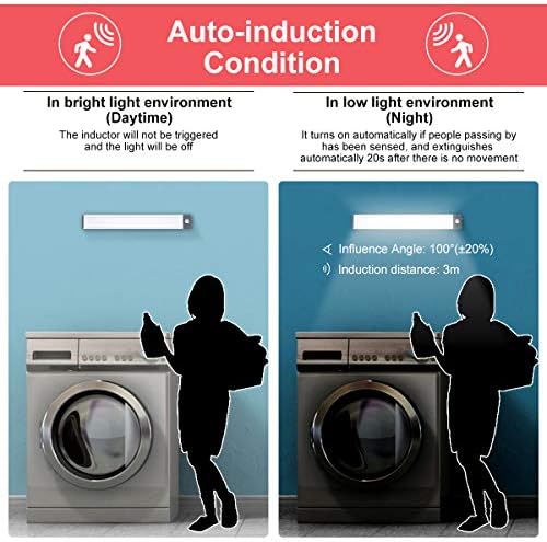 LEPOTEC 30-LED Motion Sensor Cabinet Light,Magnetic Motion Activated Under Counter Closet Lighting, Wireless USB Rechargeable Kitchen Cupboard Night Lights,Motion Activated Light Bar-2Pack