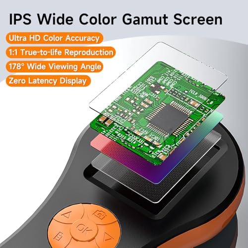 Digital Microscope Handheld 2.0 inch IPS Color Screen,Portable Digital Magnifying Glass,Marco Microscope for Kids,Built-in 8LED Lights,USB Compatible with PC Windows, Mac OS