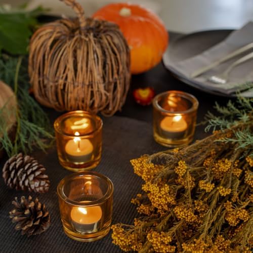 Bluecorn 100% Pure Beeswax Tealight Candles in Metal Cups | Natural Beeswax Candles, Handcrafted in Colorado | Long Burn (4-5 Hours) | Soy, Paraffin, & Fragrance Free, Bulk 24-Pack