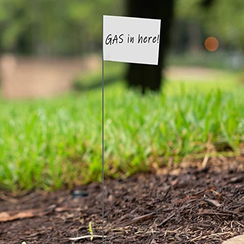 Zozen Marking Flags, White Color | 1000 Pcs/15x4x5 Inch, Yard Flags for Lawn & Irrigation & Landscape & Sprinkler & Survey & Dog Training.